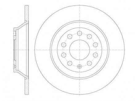 Тормозной диск задний. A6 (04-11) WOKING d6969.00