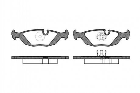 Тормозные колодки зад. BMW 5(E34)/ 7(E32) (ATE) BMW E30, E12, E28, E23, E32 WOKING p0553.00