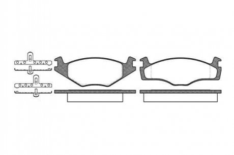 Тормозные колодки перед. Caddy/Cordoba/Golf/Ibiza/Jetta (81-03) Peugeot 306 WOKING p0713.10