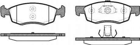 Гальмівні колодки пер. Logan/Sandero (07-15) Dacia Logan, Renault Logan WOKING p0723.32