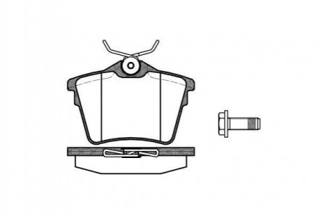 Колодки тормозные диск. задн. (Remsa) Citroen C5 iii 1.6 08-,Citroen C5 iii 1.8 08- WOKING p10033.00