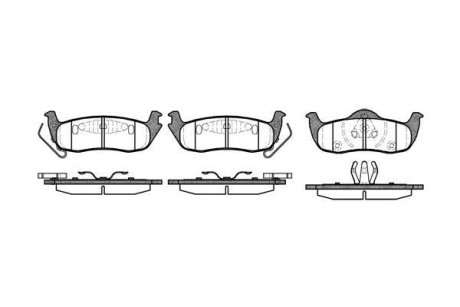 Колодки гальмівний диск. задн. (Remsa) Jeep Commander 3.0 05-10,Jeep Commander 3.7 05-10 Jeep Grand Cherokee WOKING p10063.10
