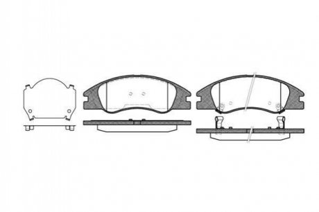 Гальмівні колодки пер. Hyundai Accent/Kia Rio 05- (mando) WOKING p10343.02