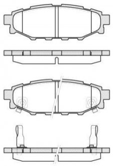 Колодки тормозные диск. задн. (Remsa) Subaru Forester (sh) 2.0 08-,Subaru Forester (sh) 2.5 08- WOKING p10363.12