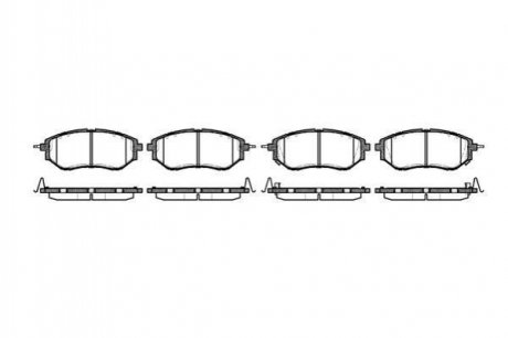 Гальмівні колодки пер. Subaru Legacy IV/Outback 03- (akebono) WOKING p10373.02