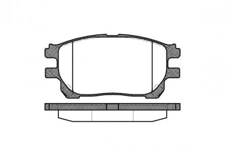 Купити Колодки гальмівні Toyota Previa WOKING p10433.00 (фото1) підбір по VIN коду, ціна 1089 грн.