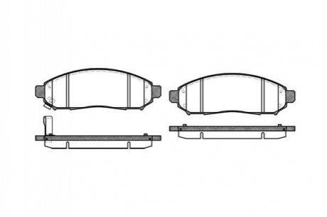 Колодки тормозные диск. перед. (Remsa) Nissan Navarra Pathfinder 05> (P106 WOKING p10623.01