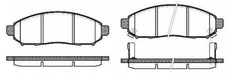 Тормозные колодки перед. Nissan LEAF/EVALIA/NV200 10- WOKING p10623.12