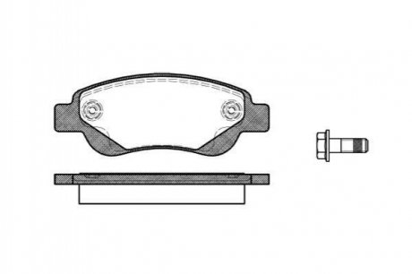 Купить Колодки тормозные диск. перед. (Remsa) PSA C1 I II / 107 05>14, 108 14> / Toyota Aygo 05> 14> Bosch ver. Citroen C1, Peugeot 107, 108 WOKING p10773.00 (фото1) подбор по VIN коду, цена 1030 грн.