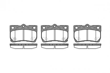 Колодки гальмівний диск. задн. (Remsa) Lexus Gs (grs19_, uzs19_, urs19_) 3.0 05-11 WOKING p10813.02