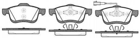 Колодки тормозные диск. перед. (Remsa) Fiat Doblo 1.3 09-,Fiat Doblo 1.3 10-,Fiat Doblo 1.4 09- WOKING p10833.01