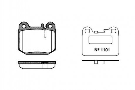 Гальмівні колодки зад. MB M-class (W163) 98-05 (ATE) Mercedes M-Class WOKING p1143.40