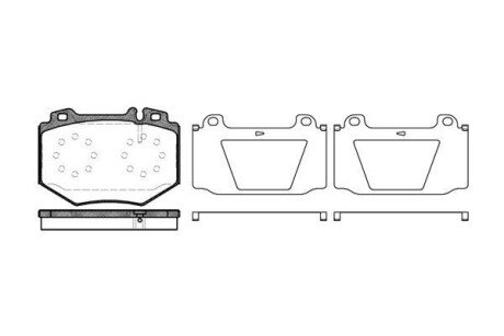 Колодки гальмівні Mercedes W220 WOKING p11653.00