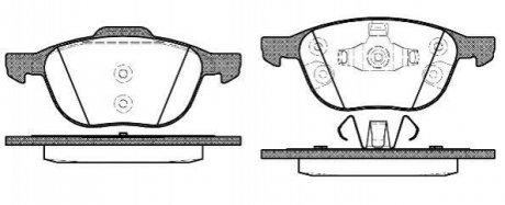 Гальмівні колодки пер.FORD C-MAX/FOCUS/MAZDA 3/5/VOLVO V40/S40/C70/C30 1.0-2.5 03-19 WOKING p11823.30