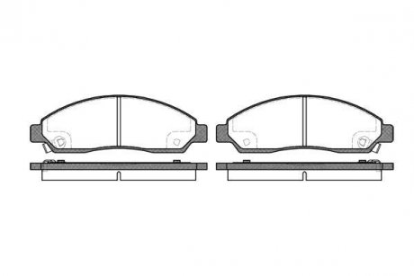 Колодки гальмівні дискові GREAT WALL Hover 05>10>/перед (P11983.14) Mitsubishi Lancer WOKING p1198314