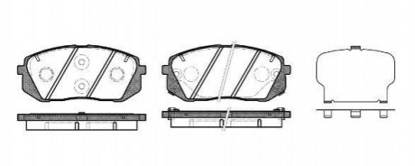 Купити Гальмівні колодки пер. Kia Carens 07/Sportage 04 (mando) Hyundai Genesis, KIA Sportage, Hyundai IX35, I40, KIA Soul, Hyundai Tucson, KIA Optima WOKING p12023.22 (фото1) підбір по VIN коду, ціна 1348 грн.