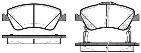 Гальмівні колодки пер. Toyota Auris 07-12 (bosch) (136,7x57,9x19,2) WOKING p12103.02