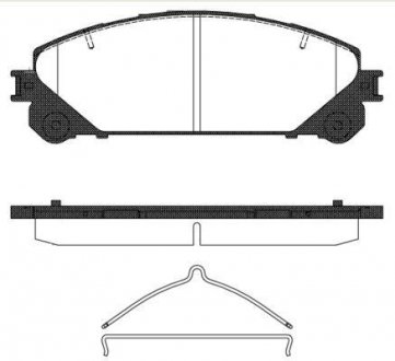 Купити Колодки тормозные Lexus RX, Toyota Highlander, Rav-4 WOKING p12123.00 (фото1) підбір по VIN коду, ціна 1412 грн.