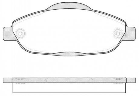 Колодки тормозные диск. перед. (Remsa) Peugeot 3008 1.6 09-,Peugeot 3008 2.0 09- WOKING p12233.00