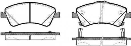 Гальмівні колодки пер. Toyota Auris 07-12 (bosch) (150,8x62,5x19,5) WOKING p12413.02