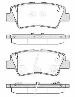 Купити Гальмівні колодки зад. Hyundai i30/i40 11-/Kia Cee'd 1.6-3.3 12- (akebono) Hyundai Sonata, I30, SsangYong Korando, Hyundai Veloster, I40, KIA Rio, Hyundai Tucson, KIA Ceed, Cerato, Hyundai Accent, KIA Pro Ceed WOKING p12623.52 (фото1) підбір по VIN коду, ціна 921 грн.