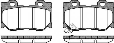 Колодки тормозные диск. задн. (Remsa) Infiniti Fx 3.0 08-,Infiniti Fx 3.5 02-08 Infiniti M, FX, G, QX, Q WOKING p12653.01