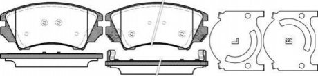 Купити Гальмівні колодки пер. Opel Astra J 09-/Insignia 08- (Mando) SAAB 9-5, Opel Astra, Insignia, Zafira, Chevrolet Malibu WOKING p12753.12 (фото1) підбір по VIN коду, ціна 1225 грн.