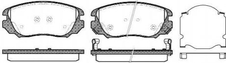Колодки тормозные диск. перед. (Remsa) Chevrolet Camaro 3.6 09-15,Chevrolet Malibu 2.0 12- WOKING p12853.02