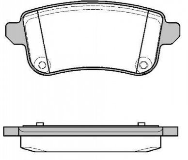 Колодки тормозные диск. задн. (Remsa) Renault Megane iii 1.2 08-,Renault Megane iii 1.5 08- WOKING p12873.10