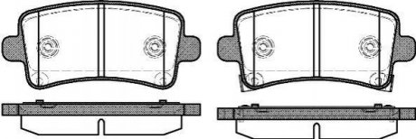 Колодки тормозные диск. задн. (Remsa) Chevrolet Malibu 2.0 12-,Chevrolet Malibu 2.4 12- WOKING p12883.04