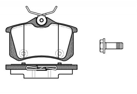 Колодки тормозные диск. задн. (Remsa) VW Golf V VI / Renault Megane III (P WOKING p1291310