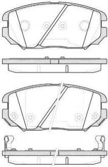 Гальмівні колодки пер. Civic/Sonata/Tucson (04-13) WOKING p13043.12