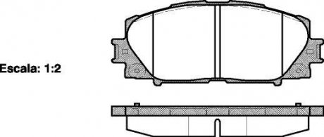 Колодки гальмівний диск. перед. (Remsa) Toyota Yaris 1.0 05-,Toyota Yaris 1.0 10- WOKING p13243.00