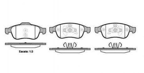 Купити Гальмівні колодки пер. Megane 09-/Duster 10-/Dokker 13- Renault Megane, Fluence, Dacia Duster, Renault Scenic, Grand Scenic, Duster, Captur WOKING p13483.10 (фото1) підбір по VIN коду, ціна 1124 грн.