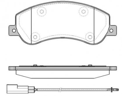 Колодки тормозные диск. перед. (Remsa) Ford Tranzit 06>14 Bosch ver. (P13503.11) WOKING p1350311