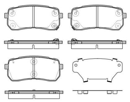 Колодки гальмівні KIA Sorento WOKING p13883.12