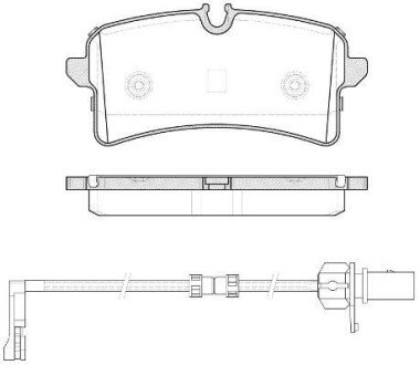 Колодки гальмівні Audi A8, A4 WOKING p14053.12