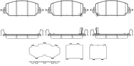 Колодки тормозные диск. перед. (Remsa) Honda CR-V 2,4i 17> (P14083.22) WOKING p1408322