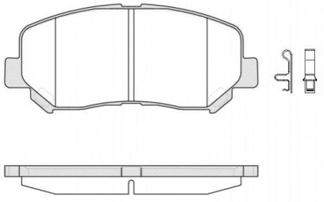 Купити Гальмівні колодки пер. Mazda CX-5 11- Akebono Mazda CX-5 WOKING p14133.02 (фото1) підбір по VIN коду, ціна 1083 грн.