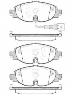 Колодки тормозные диск. перед. (Remsa) Audi A3 1.2 12-,Audi A3 1.4 12-,Audi A3 1.4 13- WOKING p14153.01