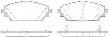 Колодки тормозные диск. перед. (Remsa) Mazda 3 1.5 13-,Mazda 3 2.0 13-,Mazda 3 2.2 13- WOKING p14693.02