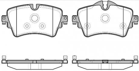 Колодки гальмівні дискові Mini Coutryman 17> Clubman 14> / перед (P14993.08) WO Mini Cooper, BMW F22, F45, F46, Mini Clubman, Countryman WOKING p1499308