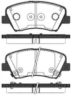 Колодки тормозные диск. перед. (Remsa) Hyundai Elantra 1.6 10-,Hyundai I30 1.4 11- WOKING p15123.32