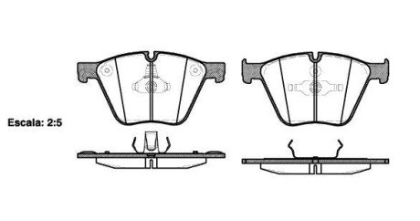 Колодки гальмівні BMW F01, F04, F07 WOKING p15193.00