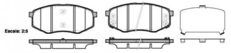 Колодки тормозные диск. перед. (Remsa) Hyundai Ix20 1.4 10-,Hyundai Ix20 1.6 10- WOKING p15263.02