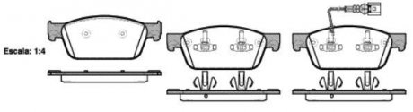 Колодки тормозные диск. перед. (Remsa) VW T5 T6 WOKING p15403.01