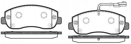 Колодки тормозные диск. перед. (Remsa) Renault Master III, Opel Movano 2.3 11- WOKING p15493.01