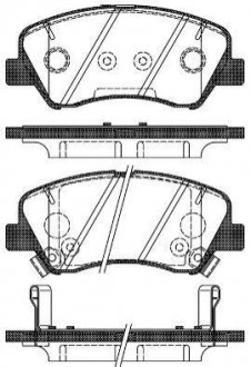 Колодки тормозные диск. перед. (Remsa) Hyundai I20 1.1 14-,Hyundai I20 1.2 14- Hyundai I20, KIA Rio WOKING p15883.02