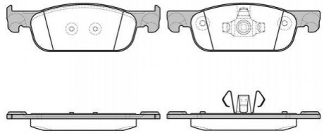 Тормозные колодки пер. Clio/Symbol/Sandero/ Logan//Sandero 13- WOKING p16183.00