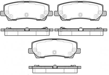 Колодки тормозные диск. задн. (Remsa) Ford Mustang 15> (P17213.15) WOKING p1721315